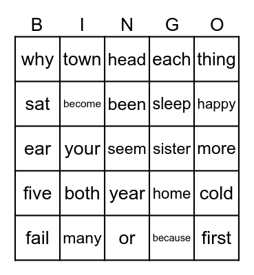 HFW 2.1 Bingo Card