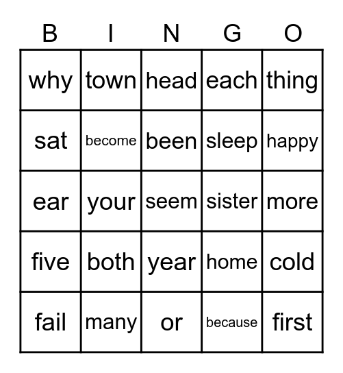 HFW 2.1 Bingo Card