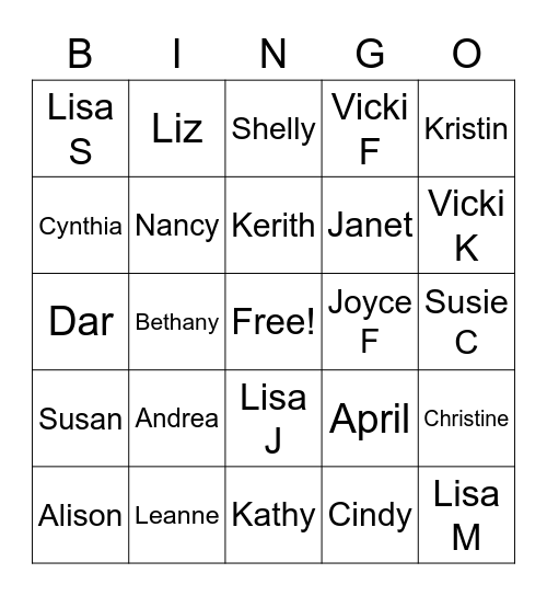 Know Our Leaders Bingo Card