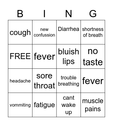 covid bingo Card