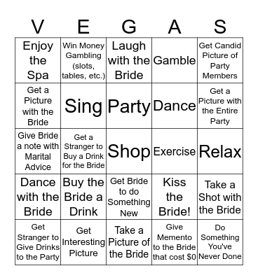 Vegas January 2015 Bingo Card