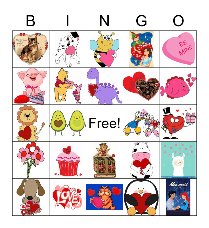 Valentine's Day Bingo Card