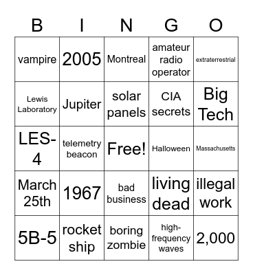 NPR Listening #2 Bingo Card