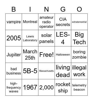 NPR Listening #2 Bingo Card