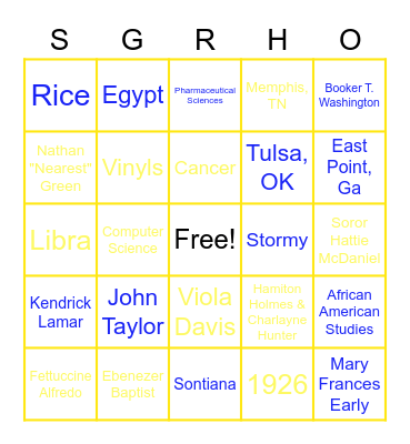 Meet The Poodles Bingo Card