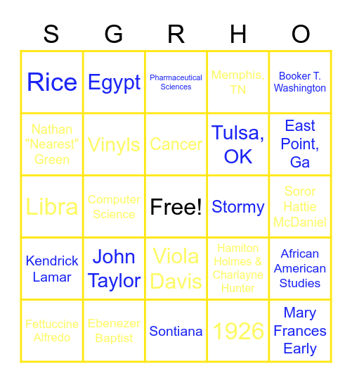 Meet The Poodles Bingo Card