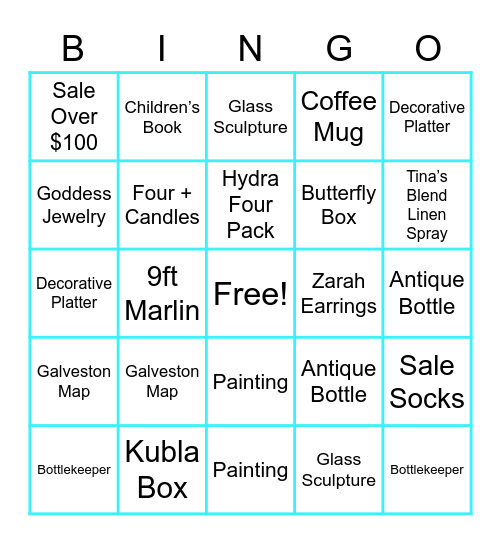 THE ADMIRALTY BINGO Card