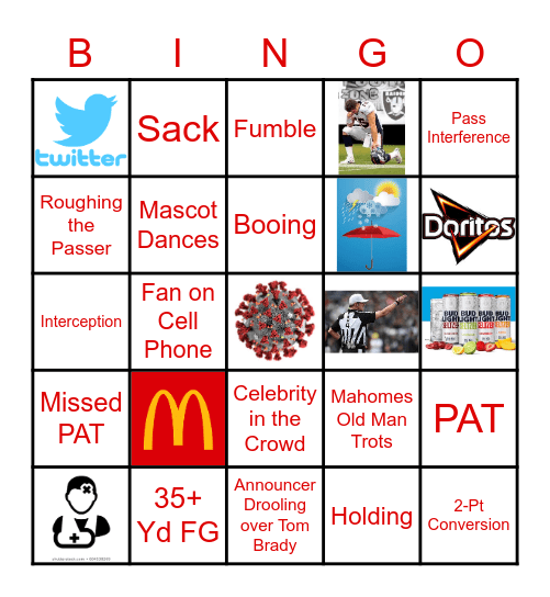 SB LV - Kansas City vs Tampa Bay Bingo Card