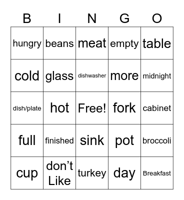 Week 4 Signs Bingo Card