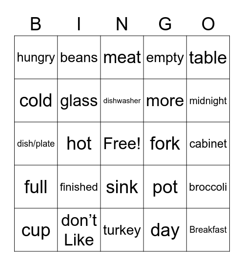 Week 4 Signs Bingo Card