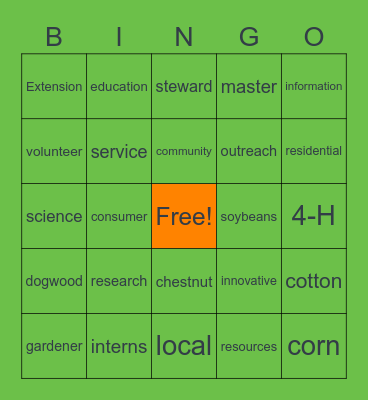 Master Gardener - Day 1 Bingo Card