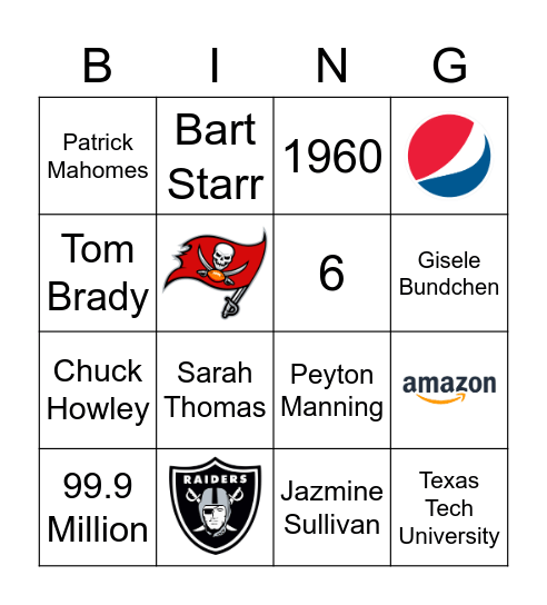 BSI Super Bowl Bingo Card
