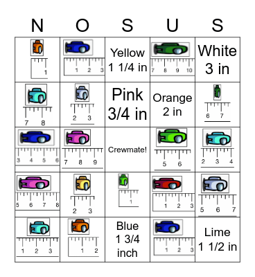 Measurement Among Us Bingo Card