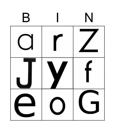 Jeffrey's Name Bingo! Bingo Card