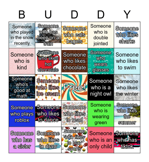 Buddy Bingo Card