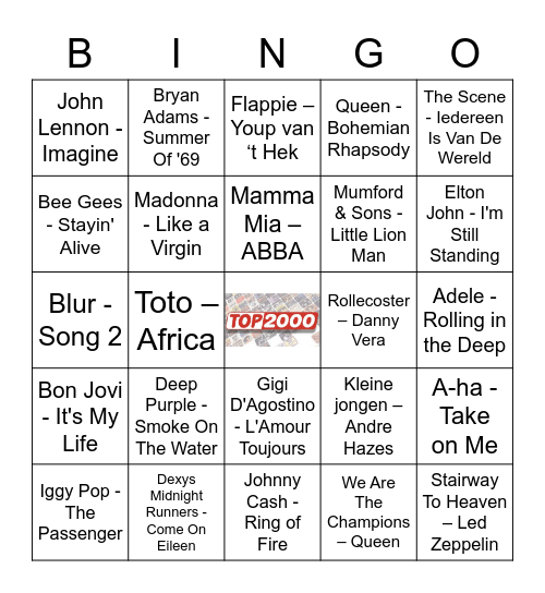 Top 2000 Corona Bingo Card
