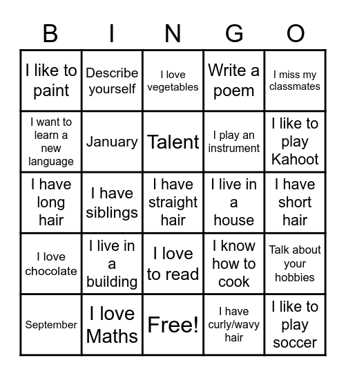 Bingo Card