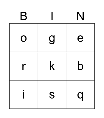 Our World ABC AC Bingo Card