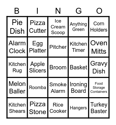 Alexa's Bridal Shower Bingo Card
