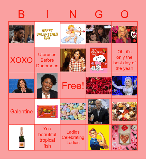 Galentines Day Bingo Card