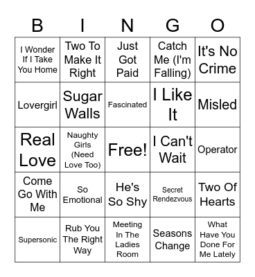 Misc. Hits #1 Bingo Card