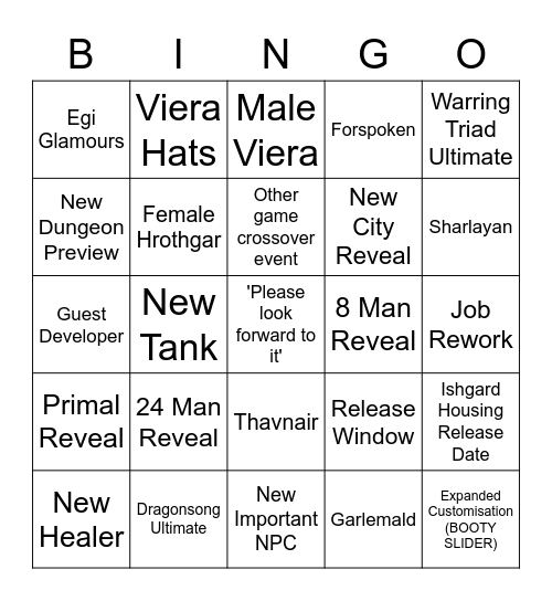 ERA Event Bango Cards <3 Phaeton Bingo Card