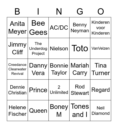 Bingo BIK Bingo Card