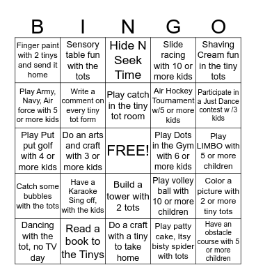 Creating Memories KQ Style Bingo Card