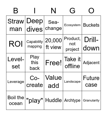 Consultant BINGO!!! Bingo Card