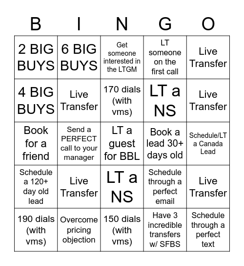 BUYday BINGO Card