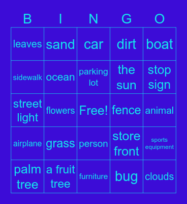Zoom Window Bingo Card
