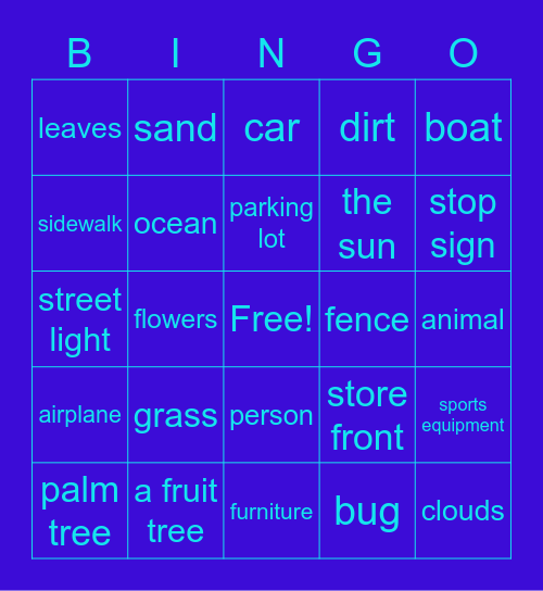 Zoom Window Bingo Card