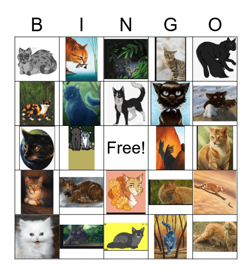 Warrior cat bingo 🐆 Bingo Card