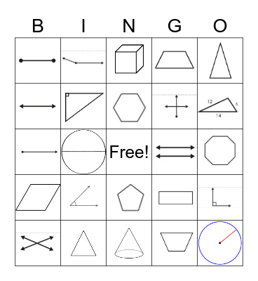 Geometry Bingo Card