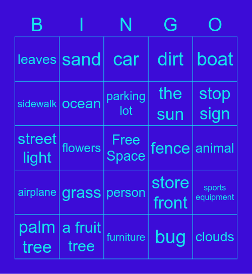 Zoom Window Bingo Card