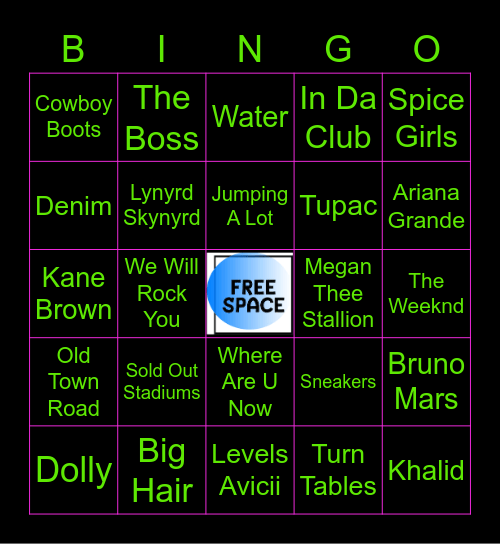 TEEN MUSICAL JOURNEY Bingo Card
