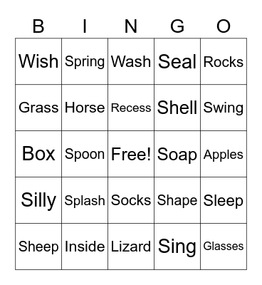 Flat tire sounds Bingo Card