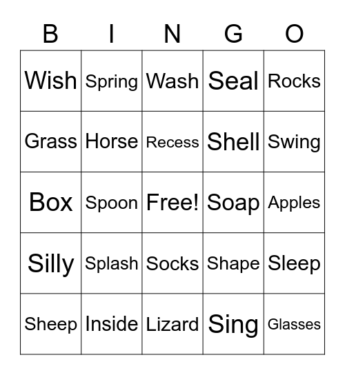 Flat tire sounds Bingo Card
