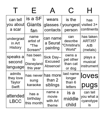 EDSS 450A BINGO! Bingo Card