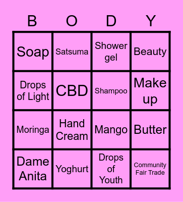 WJ Beauty February 2021 Charity Bingo Card