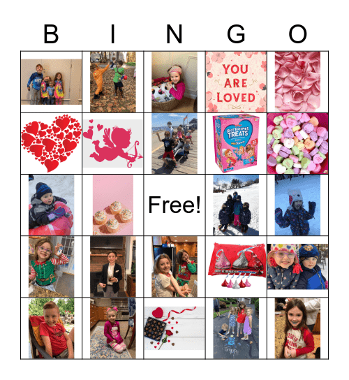 Valentines Day Bingo Card