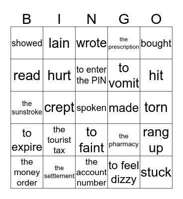 woordbingo voor periode 2 jaar 1 2014 2015 Bingo Card