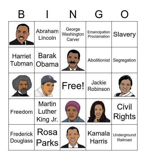 Black History Month 2021 Bingo Card