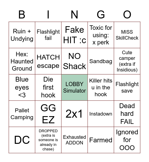 Bingo Card