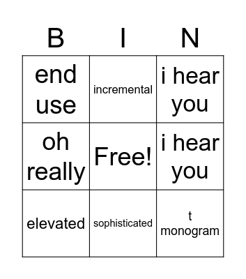 Tory Burch Fall 2021 Bingo Card