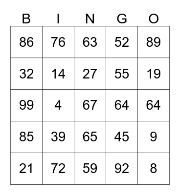 Addition and Subtraction Equation Bingo Card