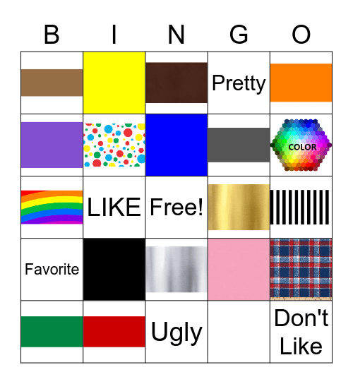 Colors Bingo Card