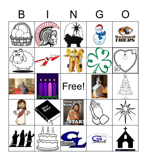 Online Sunday School BINGO Card