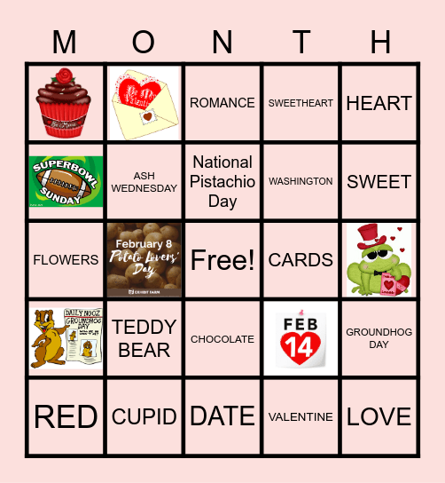 FEBRUARY Bingo Card