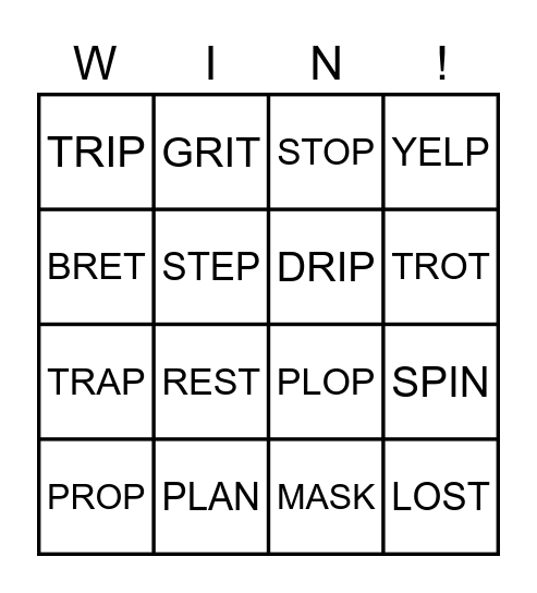 Bingo Card